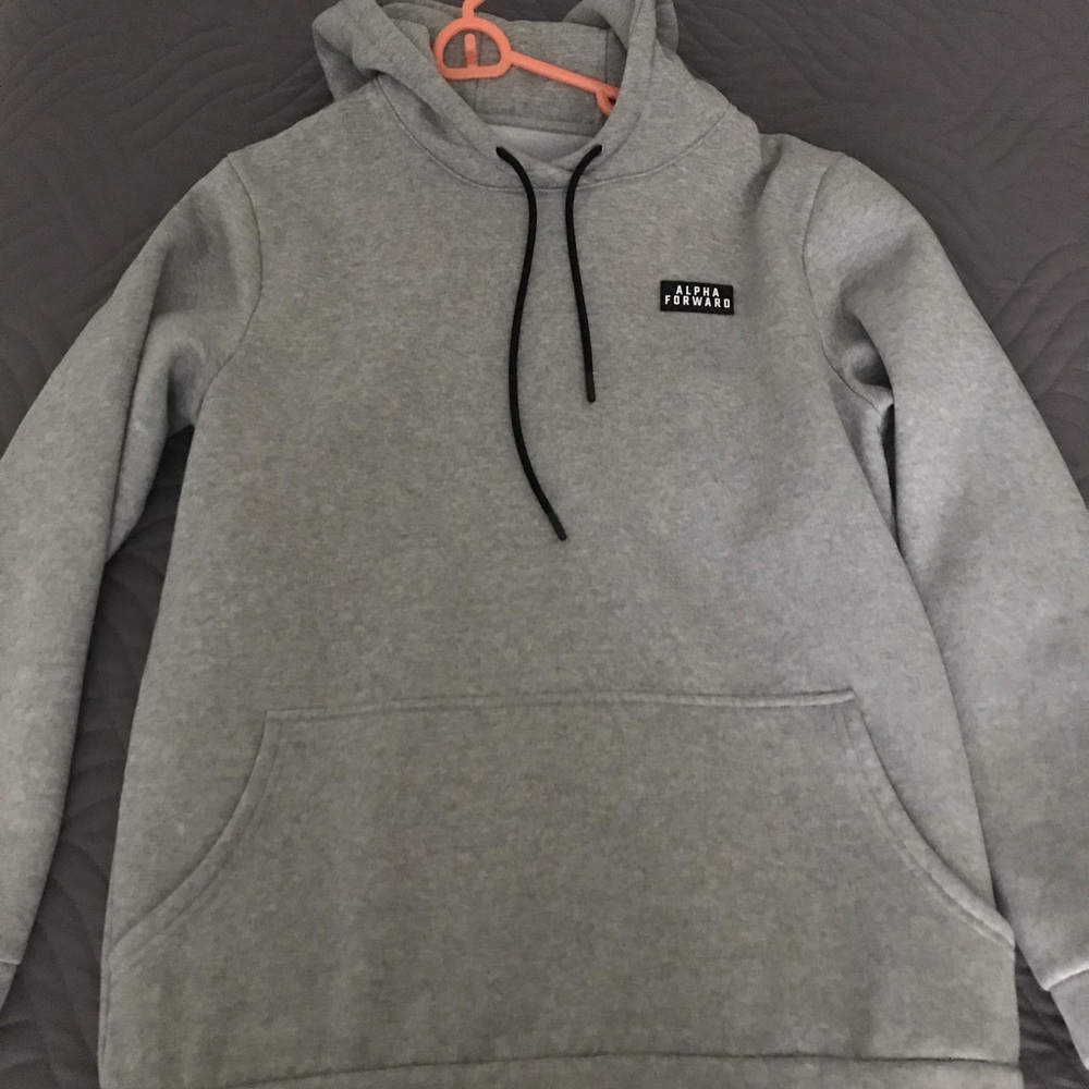 Alpha forward grey hoodie